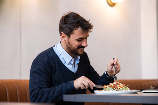 istock Portrait of a man on a lunch break 1438489362