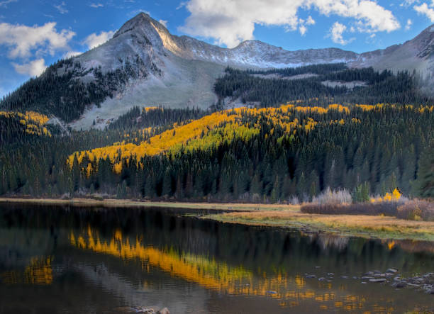 istock Colorado Autumn Lost Lake Reflection 1438503990
