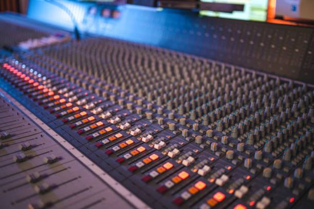 istock Shot of Sound Recording Studio Mixer 1438504748