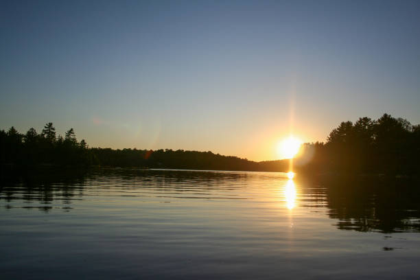 istock Sunset Over a Small Lake in Ontario Canada 1438513716