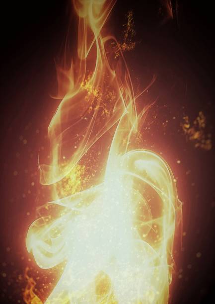 istock 3d illustration of blazing fire flames 1438521174