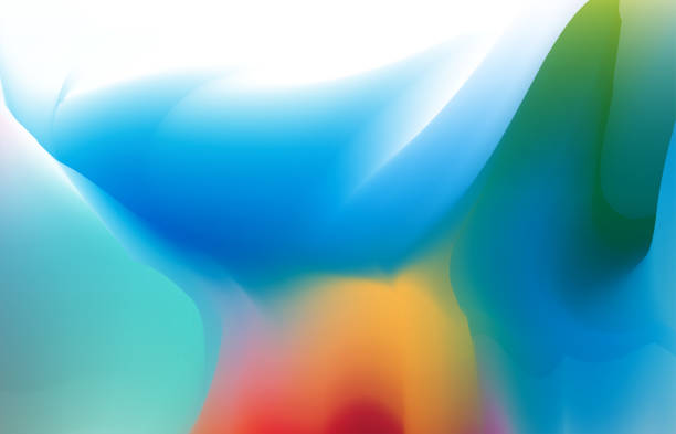 векторные абстрактные цвета градиент текучести акварельный фон для дизайна,жидкие эффекты,элемент дизайна,абстрактные фоны - fluidity liquid blue wave stock illustrations