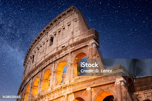 istock Roman Colosseum Starry Night 1438525465