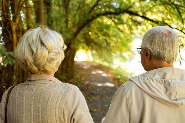 istock Senior couple enjoying nature 1438526916
