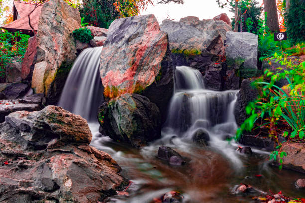 Long exposure of a waterfall stock photo