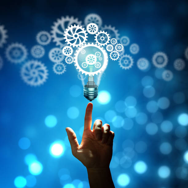 istock Innovation gears. Idea and imagination. Creative and inspiration concept. 1438537424