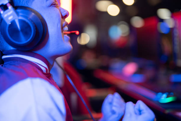 istock Players competing at an eSports event. 1438539855