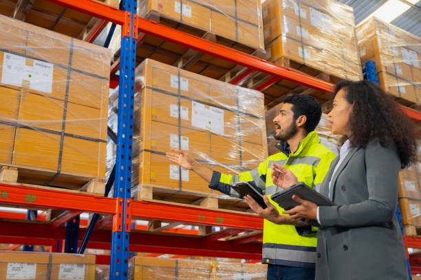 istock Manager checking the stock in the warehouse. 1438543532