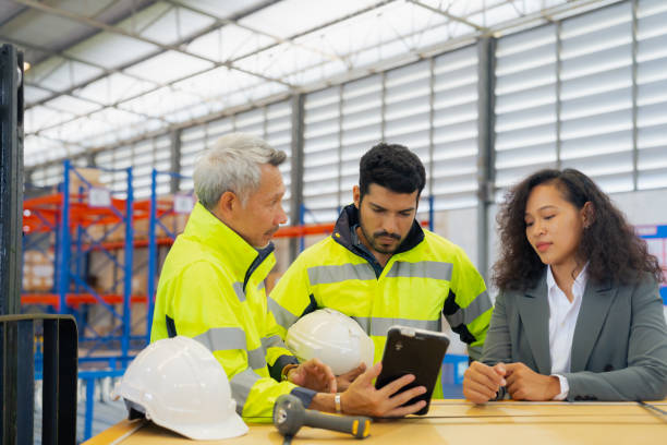 istock Success team in the warehouse. 1438543594