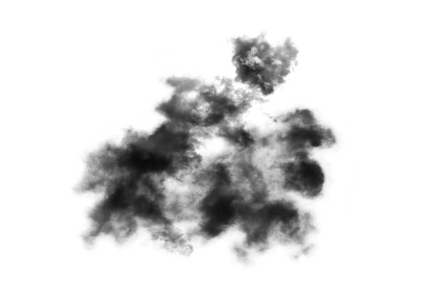 istock Cloud isolated on white background,Textured Smoke,Brush clouds,Abstract black 1438551100