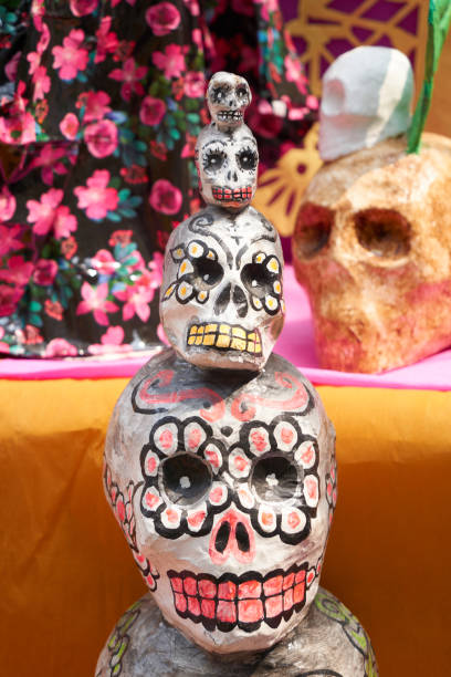 istock Decorative day of the Dead skull (Mexican tradition) 1438551421
