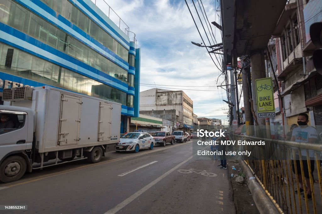 Cebu City Philippines A Typical Scene Along Colon Street A Historical