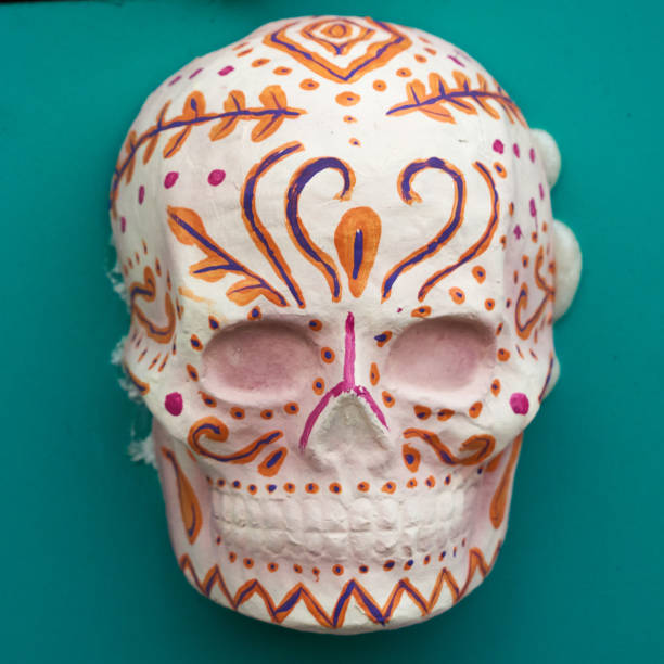 istock Decorative day of the Dead skull (Mexican tradition) 1438552403