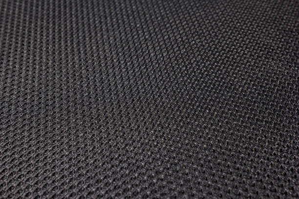 istock Rough Black Fabric Texture,Knitted Cotton Fabric 1438552475