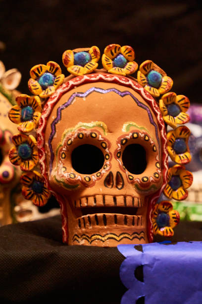 istock Decorative day of the Dead skull (Mexican tradition) 1438552621