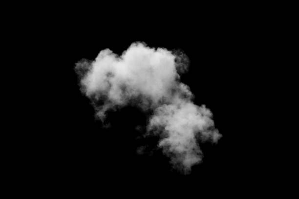 istock Cloud isolated on black background,Textured Smoke,Brush clouds,Abstract black 1438555532