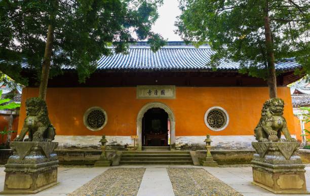 Facade of Shaolin Monastery - birthplace of Chan Buddhism, in Dengfeng County, Henan Province, China The facade of Shaolin Monastery - birthplace of Chan Buddhism, in Dengfeng County, Henan Province, China shaolin monastery stock pictures, royalty-free photos & images