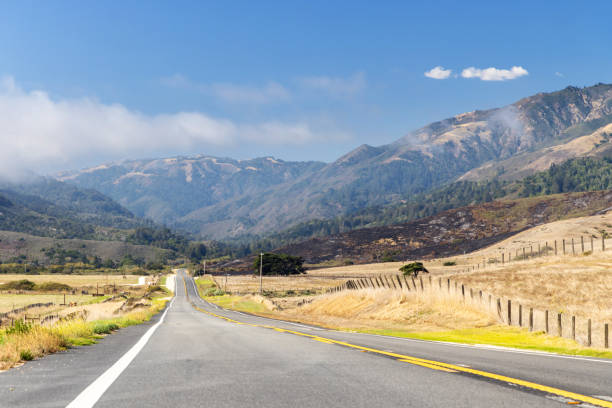 Asphalt road and countryside landscape of United States