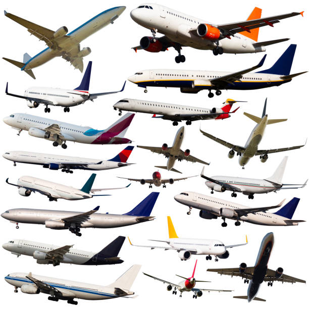 istock Set of passenger airliners isolated 1438568213