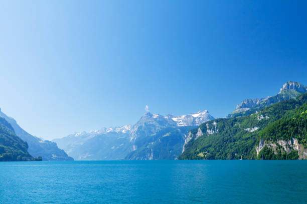 istock Panoramic view of lake in mountains 1438568581