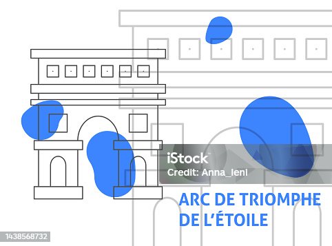 istock Arc De Triumphe De L Etoile Banner 1438568732