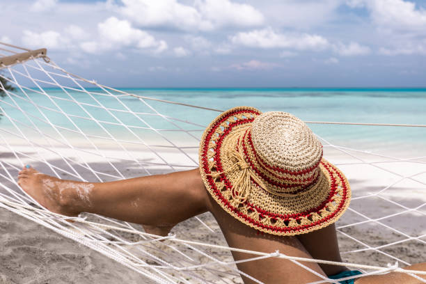 istock Summer day in hammock on the beach! 1438569482