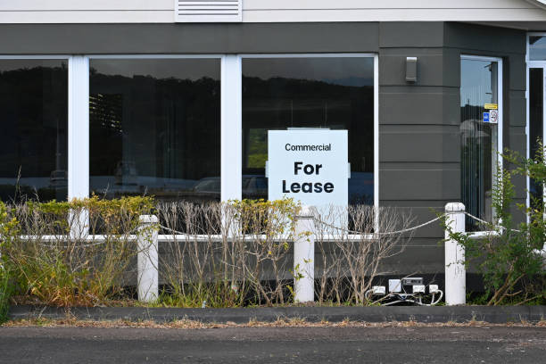 istock Commercial for lease sign 1438571939