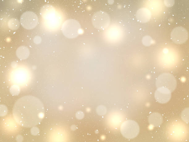 istock Beautiful out-of-focus light with gold background 1438573046