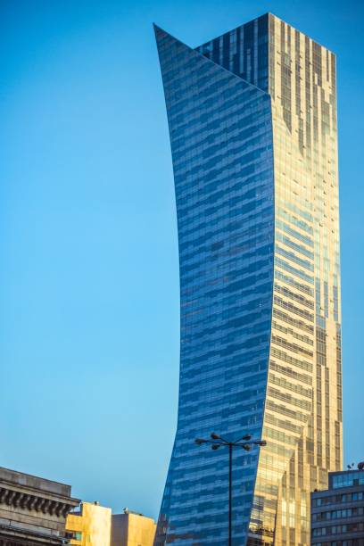 istock Vertical shot of a large skyscraper under the blue sky 1438573418