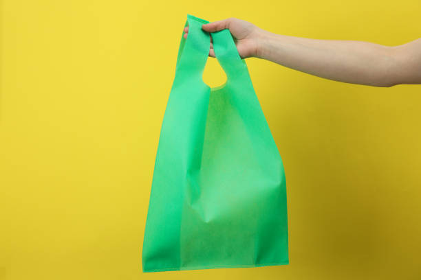 istock Eco friendly zero waste concept on yellow background 1438573925