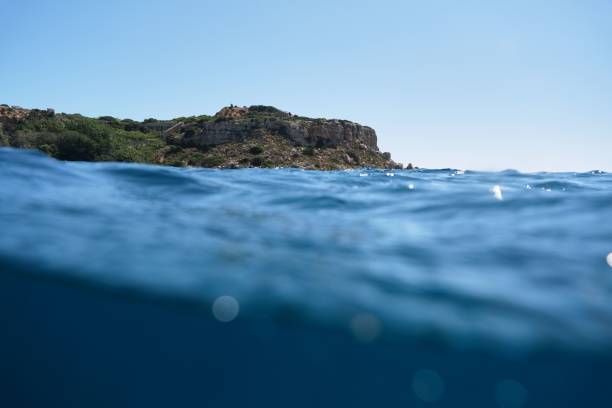 istock Beautiful view of the sea under a clear sky 1438575206