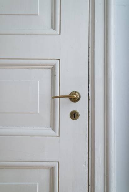 istock Vintage door with antique door handle 1438576692