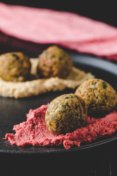 istock Selective focus shot of raw meatballs on minced meat 1438578117