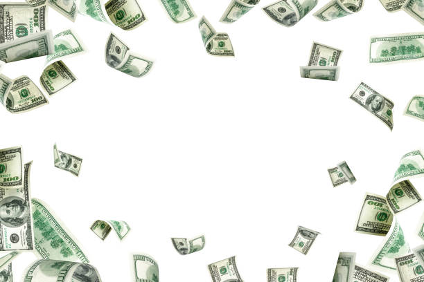 istock Us dollar bill. Washington American cash. Falling usd money background. 1438581048