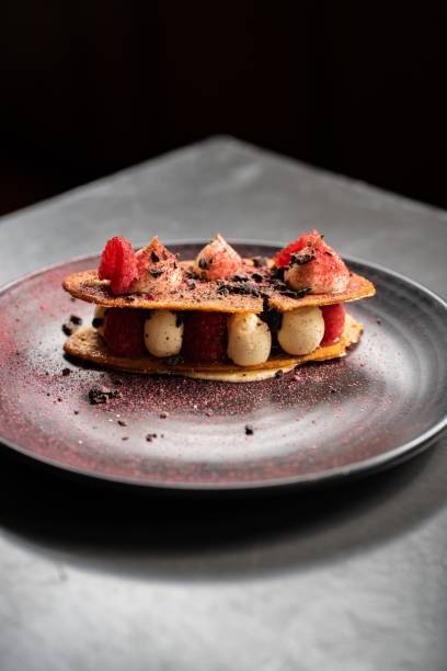 istock Vertical shot of a dessert with strawberries 1438581707
