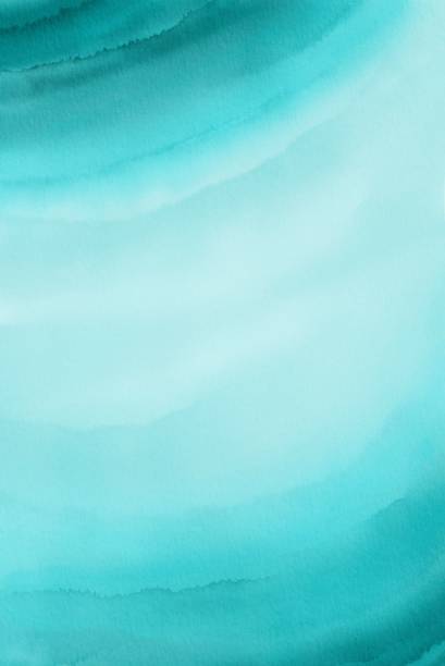 istock Turquoise Watercolor Background Texture, Teal Paper 1438582821