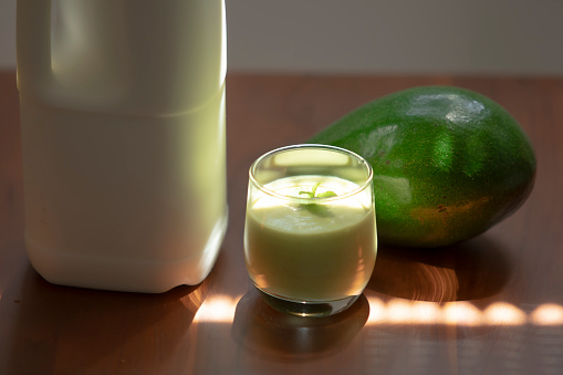 Nutritious food: avocado milk drink is rich in protein and vitamins