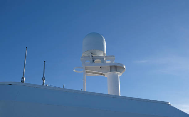 Radar, signal lights, satellite dishes and equipment.