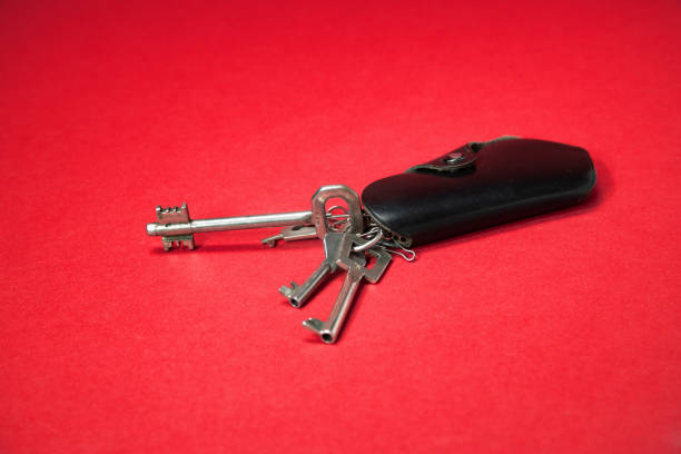 Motorbike or car keys isolated on a white background
