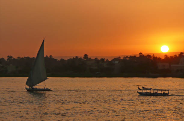 istock Sunset on the Nile River as it passes through Luxor - Egypt 1438594059