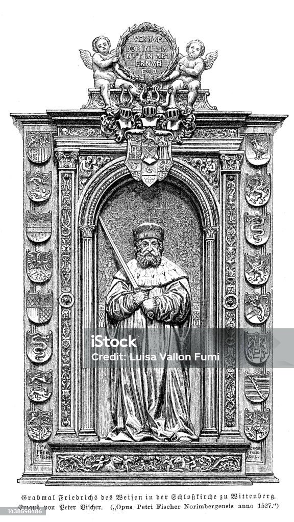フリードリヒ3世またはフリードリヒ賢者の墓ザクセン選帝侯であり教皇と神聖ローマ皇帝に対するマルティンルターの強力な保護者 16世紀の