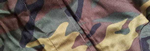 istock Camouflage fabric texture background.Military uniform pattern. Abstract background and texture. 1438600188