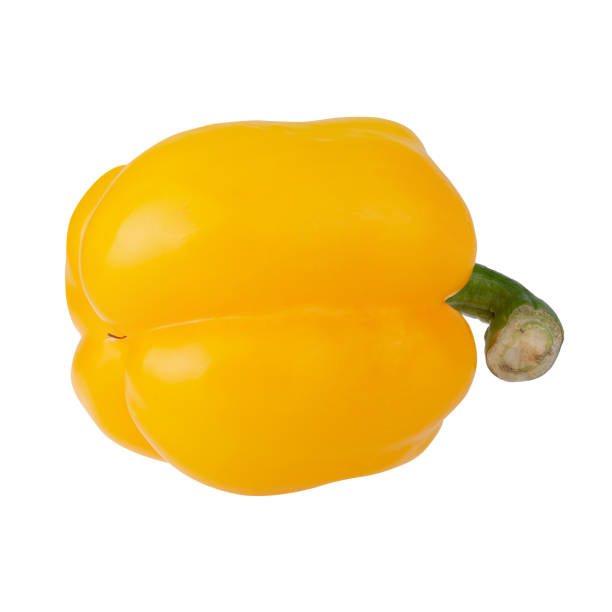 istock Yellow Bell Pepper isolated on a white background 1438605038