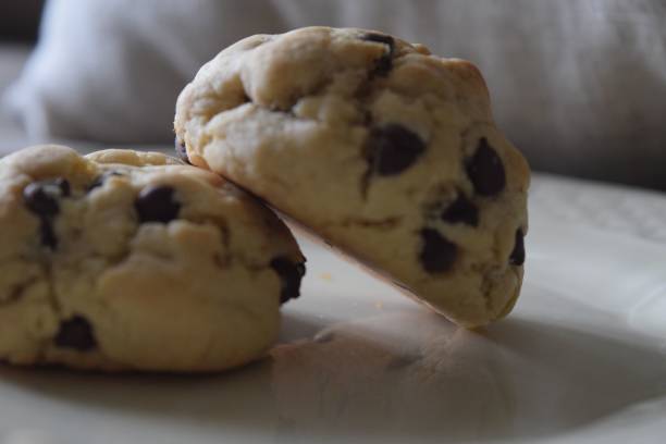 istock Chocolate chip cookies on the plate 1438614053