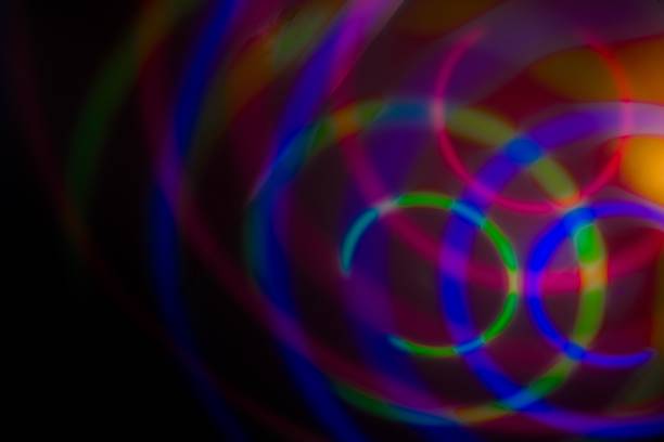 istock Cool beautifully made background of colorful lights created with a slow shutter speed 1438614959