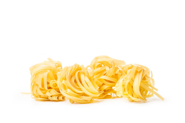 istock Dry nest noodles isolated on a white background 1438624726