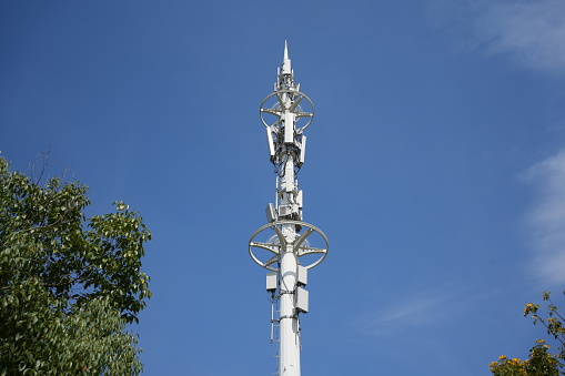 GSM base station with many broadcast antenna in istanbul turkey