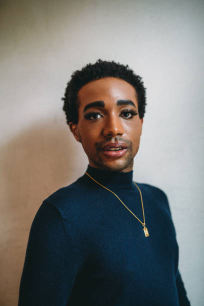 istock Portrait of a non-binary person looking at camera 1438625832