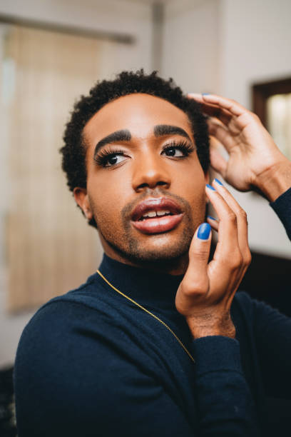 istock Pov of a non-binary person while he's mirroring 1438626472