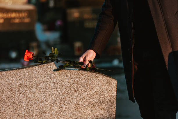 istock Man in the cemetery 1438634861